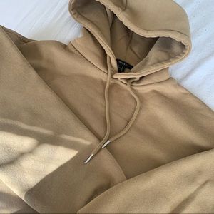 CROP BEIGE HOODIE